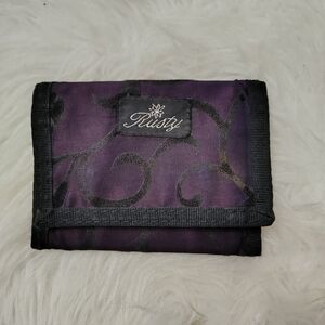 Purple & Blk VTG RUSTY Trifold Skater Streetwear Surf Unisex Wallet